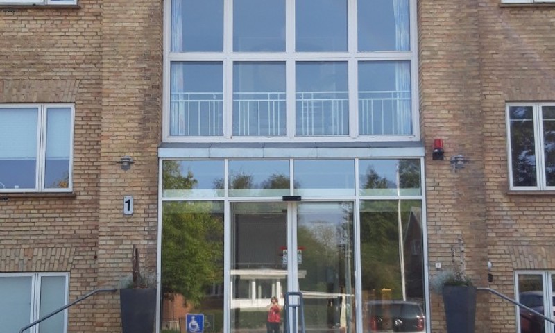 Midterparti facade af Brandlundparken Midterparti facade af Brandlundparken